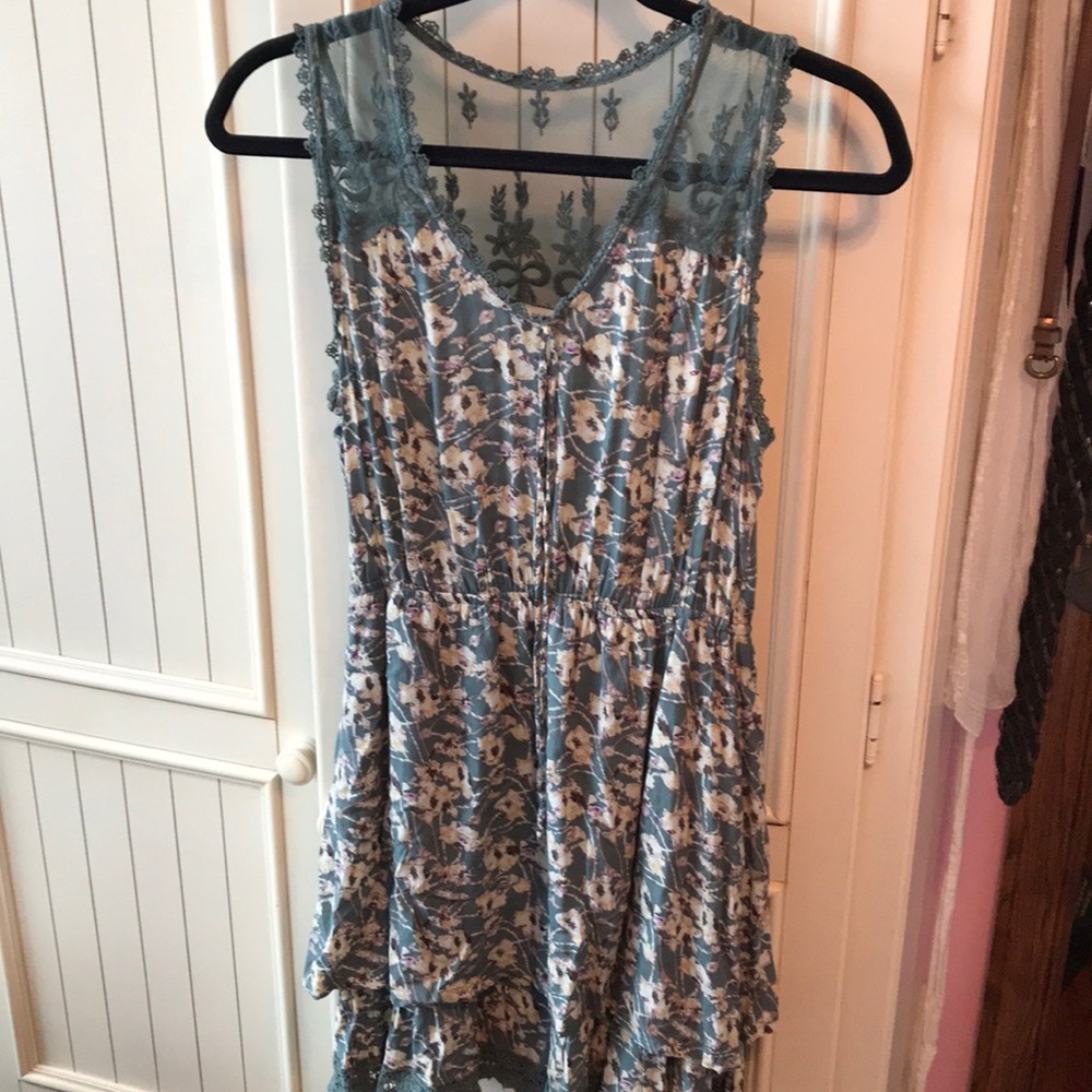 Blue Bird flower dress